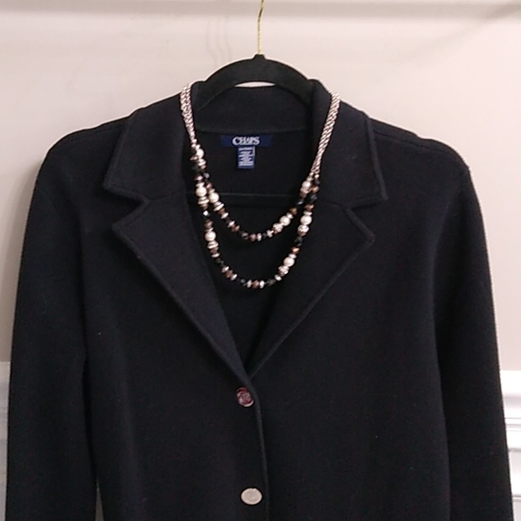 Chaps sweater jacket - Jet black color - Picture 5 of 5